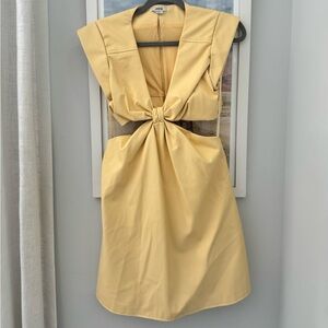JASON WU VEGAN leather cutout mini dress. Size small